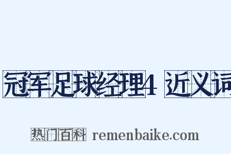 冠军足球经理4近义词是什么意思的图片